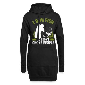 Bowfishing Archer Bow Hunter Fisherman Bowfisher - Hoodie-Kleid - Schwarz - Vorne
