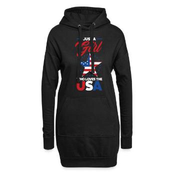 Amérique États-Unis Américain Américain - Sweat-shirt à capuche long Femme - noir - Devant