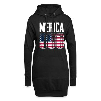 Amérique États-Unis Américain Américain - Sweat-shirt à capuche long Femme - noir - Devant
