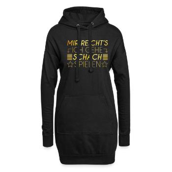 Schach Spruch - Hoodie-Kleid - Schwarz - Vorne