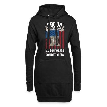 Proud National Guard Mother - Hoodie Dress - black - Front