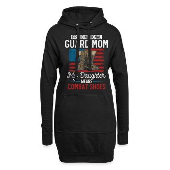 Proud National Guard Mother - Hoodie Dress - black - Front
