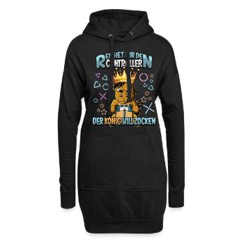 Zocken Reichet mir den Controller Gaming - Hoodie-Kleid - Schwarz - Vorne