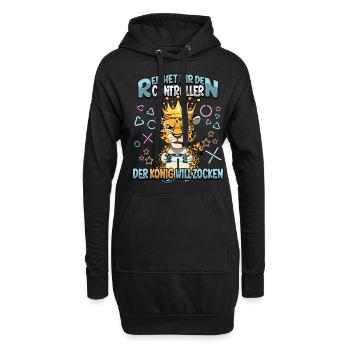 Zocken Reichet mir den Controller Gaming - Hoodie-Kleid - Schwarz - Vorne