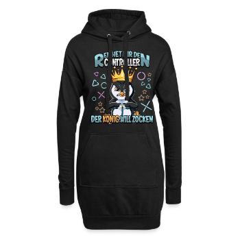 Zocken Reichet mir den Controller Gaming - Hoodie-Kleid - Schwarz - Vorne