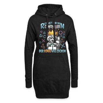 Zocken Reichet mir den Controller Gaming - Hoodie-Kleid - Schwarz - Vorne