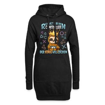 Zocken Reichet mir den Controller Gaming - Hoodie-Kleid - Schwarz - Vorne