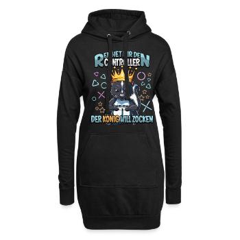 Zocken Reichet mir den Controller Gaming - Hoodie-Kleid - Schwarz - Vorne