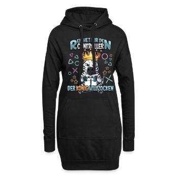 Zocken Reichet mir den Controller Gaming - Hoodie-Kleid - Schwarz - Vorne