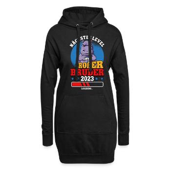 Nächstes Level Großer Bruder 2023 - Hoodie-Kleid - Schwarz - Vorne