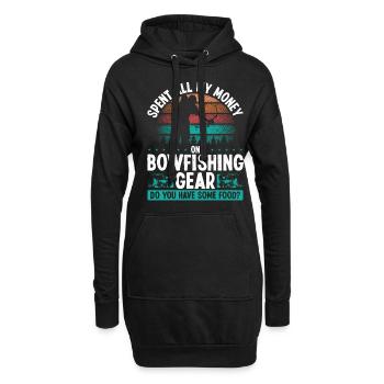 Bowfisher I need no Money Bowhunter Bowfishing - Hoodie-Kleid - Schwarz - Vorne