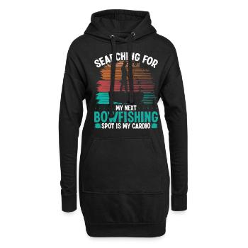 Bowfisher Bowfishing Spot Bowhunter Pêcheur - Sweat-shirt à capuche long Femme - noir - Devant