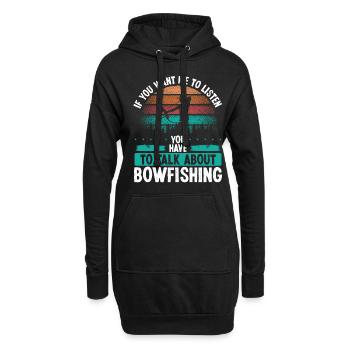 Bowfisher Airboat Talk about Bowfishing Archer - Hoodie-Kleid - Schwarz - Vorne