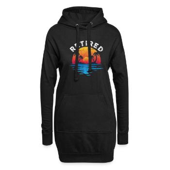Ruhestand - Hoodie-Kleid - Schwarz - Vorne