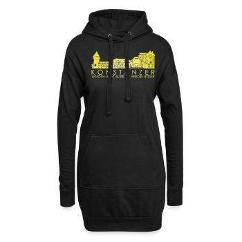 Konstanz Bodensee Konstanzer - Hoodie-Kleid - Schwarz - Vorne