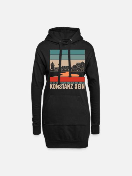 Konstanz Bodensee Witz Konstanzer - Hoodie-Kleid - Schwarz