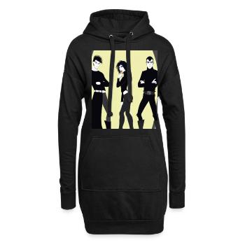 Amis de la clique gothique gothique des affaires - Sweat-shirt à capuche long Femme - noir - Devant