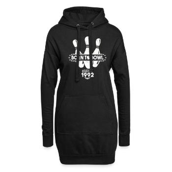 Born to Bowl Birthday 1992 Bowling Shirt - Hoodie Dress - black - Front