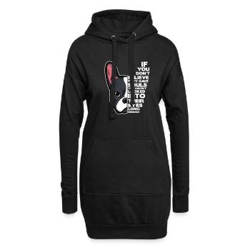 Boston Terrier Hund Hunde Hundeliebhaber Geschenk - Hoodie-Kleid - Schwarz - Vorne