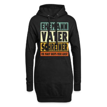 Schreiner Vater Ehemann Held - Hoodie-Kleid - Schwarz - Vorne