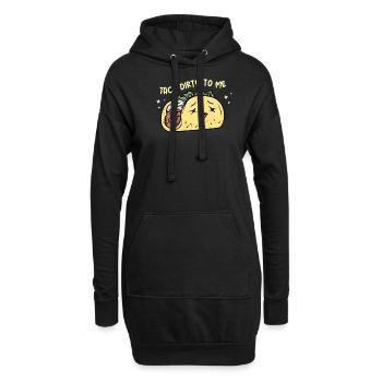 Taco Mexikanische Essen Mexico Tortilla Burrito - Hoodie-Kleid - Schwarz - Vorne