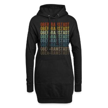 Ober-Ramstadt Stadt Retro Vintage - Hoodie-Kleid - Schwarz - Vorne