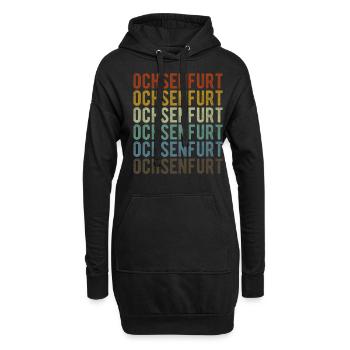Ochsenfurt City Retro Vintage - Sweat-shirt à capuche long Femme - noir - Devant