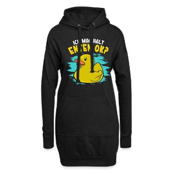 Ich Mag Halt Enten - Hoodie-Kleid - Schwarz - Vorne