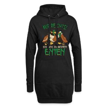 Mir reichts ich geh zu meinen Enten - Hoodie-Kleid - Schwarz - Vorne