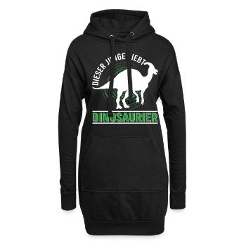 Dino Dinosaurier T-Rex Boy Junge Geschenk - Hoodie-Kleid - Schwarz - Vorne