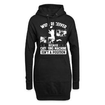 Wide Receiver Pass Catching Machine Football Team - Hoodie-Kleid - Schwarz - Vorne