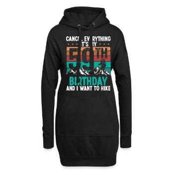 59 Year Old Hiker Cancel go Hiking 59 Birthday - Hoodie-Kleid - Schwarz - Vorne