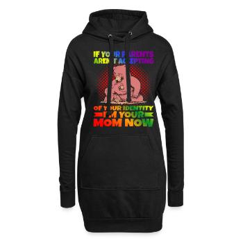 If Your Parents Aren't Accepting Of Your Identity1 - Hoodie-Kleid - Schwarz - Vorne