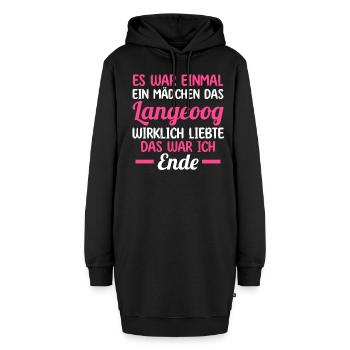 Nordsee Langeoog - Hoodie-Kleid - Schwarz - Vorne