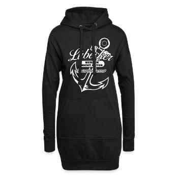 Lübeck Anchor Lübecker - Sweat-shirt à capuche long Femme - noir - Devant