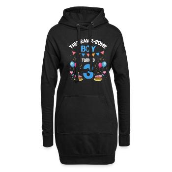 Parasaurolophus Kinder Design Dinosaurier - Hoodie-Kleid - Schwarz - Vorne