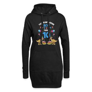 Parasaurolophus Kids Design Anniversaire - Sweat-shirt à capuche long Femme - noir - Devant