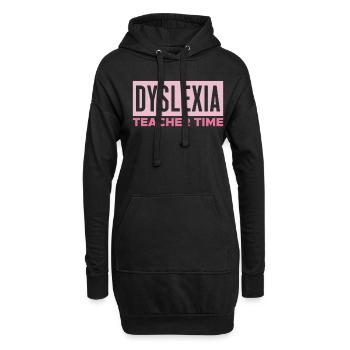 Dyslexie Enseignant Temps Cadeau Chemise - Sweat-shirt à capuche long Femme - noir - Devant