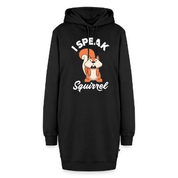 Écureuil - Sweat-shirt à capuche long Femme - noir - Devant