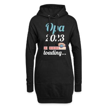 Großvater 2023 Schwanger Werdender Opa - Hoodie-Kleid - Schwarz - Vorne