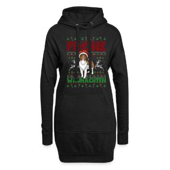 Frohe Weihnachten Sheltie - Hoodie-Kleid - Schwarz - Vorne