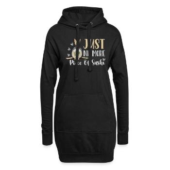Nur Noch Ein Stück Sushi-rollen Japanischer - Hoodie-Kleid - Schwarz - Vorne