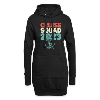 Cruise Squad 2023 Bootsreisen Urlaub Kreuzfahrt - Hoodie-Kleid - Schwarz - Vorne