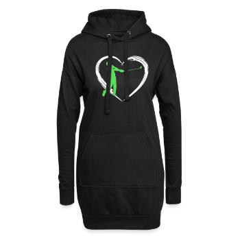 Golf love - Hoodie-Kleid - Schwarz - Vorne