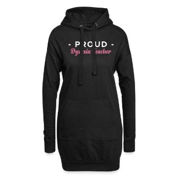 Fier cadeau de chemise d’enseignant dyslexique - Sweat-shirt à capuche long Femme - noir - Devant