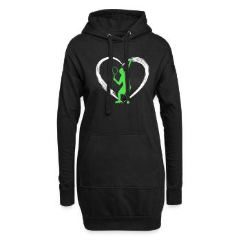 tennis love - Hoodie-Kleid - Schwarz - Vorne