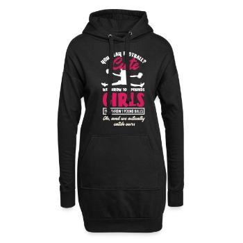 Lustiges Cheerleader Cheerleading Geschenk - Hoodie-Kleid - Schwarz - Vorne