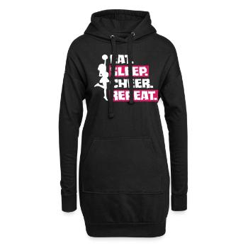 Lustiges Cheerleader Cheerleading Geschenk - Hoodie-Kleid - Schwarz - Vorne