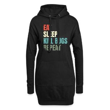 Schädlingsbekämpfungsexperte Bugs Exterminator - Hoodie-Kleid - Schwarz - Vorne