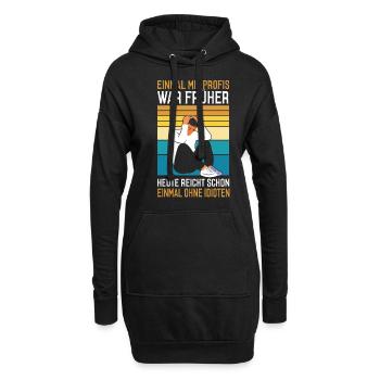Einmal mit Profis war früher - Hoodie-Kleid - Schwarz - Vorne